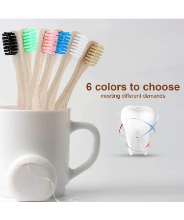 Buy Jerliflyer 6 Colors Kids Bamboo Toothbrush (10 Pack) - Eco-Friendly Soft Bristles Wooden Handle - Red - Buy Online on GoSupps.com