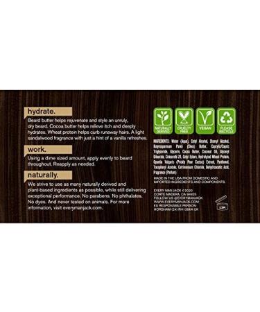 Every Man Jack Beard Butter- Subtle Sandalwood Fragrance - Rejuvenates Hydrates and Styles Dry Unruly Beards While Relieving Itch - Naturally Derived with Cocoa Butter and Shea Butter - 4-ounce - Buy Online on GoSupps.com