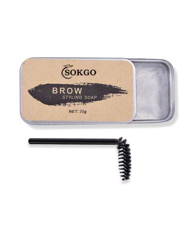 Eyebrow Soap, 3D Brows Styling Soap, Transparent Long Lasting Natural Eyebrow Wax Eyebrow Gel