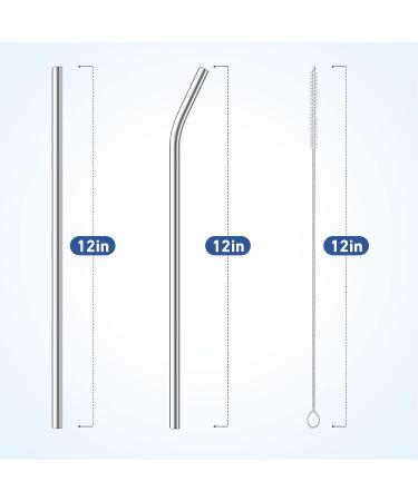 4 Pack Stainless Steel Straw Replacement for Stanley 40 oz Tumbler - Reusable Straws with Cleaning Brush - Buy Online on GoSupps.com