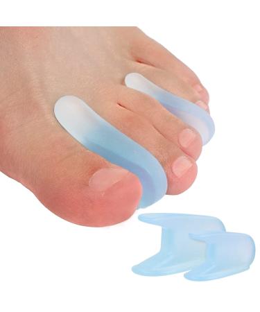 Sumifun 16 Packs Gel Toe Separator, Bunion Corrector and Bunion Relief, Flared Toe Spacers for Overlapping Toe Separators Hammer Toe Straightener for Overlapping Toes(12 Medium + 4 Large Size Blue) Blue2