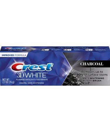 Crest 3D White Charcoal Teeth Whitening Toothpaste Enamel Safe - 2.7 oz (76g) - Pack of 2 - Buy Online on GoSupps.com