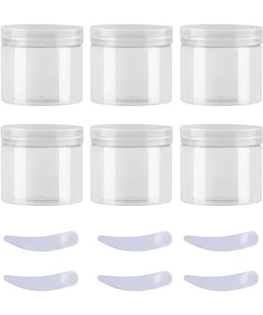 travel pots for cream small pots with lids Pack of 6   100ml Blue Plastic Cream Jars Cosmetic Pots with Clear Lids Containers for Toiletries (Color : Transparent Size : 50ml) 50ml Transparent