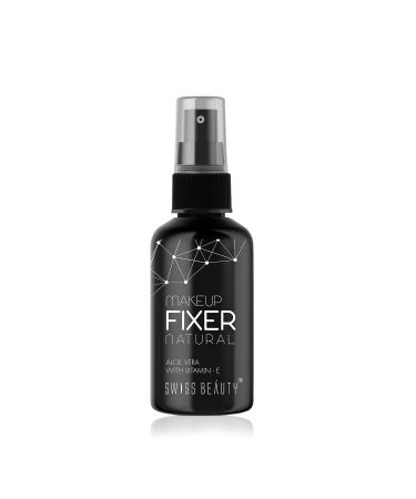 Swis-Beauty Long Lasting Misty Finish Professional Makeup Fixer Spray For Face Makeup | With Aloe Vera And Vitamin- E | Light Weight Quick Dry Makeup Setting Spray |2.36 Fl Oz| Black
