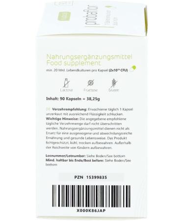 Nupure Probaflor Probiotic Capsules 90 pcs - Gastro-Resistant Supports Digestive Health International Shipping Available - Buy Online on GoSupps.com