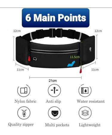 Generic Running Belt- Fanny Pack with Water Bottle Holder For Men &Women-Sport Pouch Belt for Fitness Jogging-Hiking-Travel-Cycling- Running Fanny Pack-No Bounce- Waterproof + Head Band  Fecompany - Buy Online on GoSupps.com