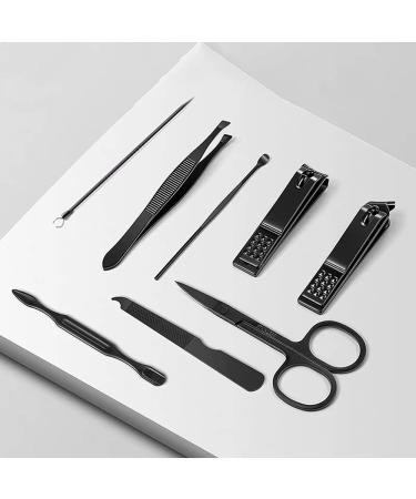 huanledaishu Nail Clippers 8 in 1 Manicure Set Stainless Steel Nail Grooming kit Professional Nail Clipper Kit Pedicure Kit Gift for Men Friends Family - Buy Online on GoSupps.com