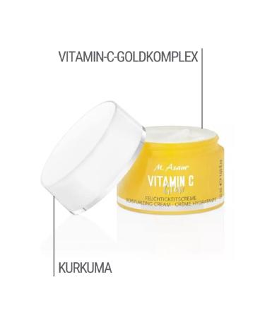 M. Asam Vitamin C Glow Moisture Cream 50ml - Intensive Hydration & Radiant Skin with Vitamin C Gold Complex & Turmeric - 24h Face Cream for Glowing Complexion - Buy Online on GoSupps.com