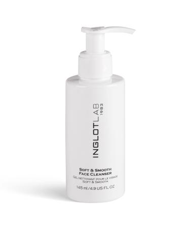 Inglot Soft & Smooth Facial Cleansing Gel - Removes Blemishes and Makeup Residues and Leaves Velvety Soft Moisturised Skin with Kombucha and Ginkgo Biloba Extracts 145ml
