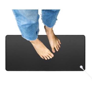 Miuqaokl grounding mat for sleeping 30 x 60 cm with 1 ground cord (4.5 m) reduces inflammation improves sleep helps with fear grounding mat at home work black