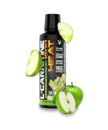 VMI Sports L-Carnitine 1500 Heat Stimulant Free Thermogenic Metabolic Support & Fat Loss for Men & Women | 1500mg L-Carnitine | Convenient Liquid (Granny Apple)