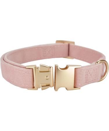 Yudote Ultra-Like Dog Collar for Medium Dogs - Natural Cotton Cord - Dusty Pink - Sensitive Skin Friendly - Buy Online on GoSupps.com