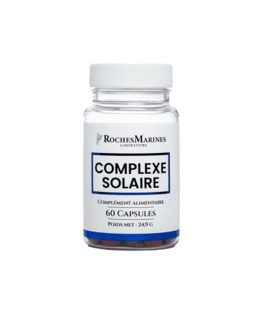 Roches Marines - Food supplement Solar complex - Beta-carotene - Prepares the skin for the sun - Promotes a natural tan - 60 capsules - Developed in France