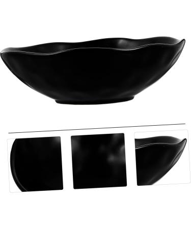 Alipis 1pc Ceramic Soup Bowl Salad Bowl Nesting Bowls White Decor Kitchen Gadget Kitchen Tool Ceramics Black 20X20CM - Buy Online on GoSupps.com