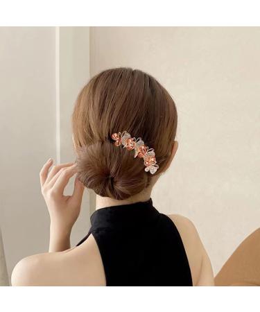 KuuGuu 3 PCS Flower Rhinestones Hair Combs Set - Wedding Hair Accessories for Women - Silver with Blue, Grey, and Champagne Rhinestones - Buy Online on GoSupps.com