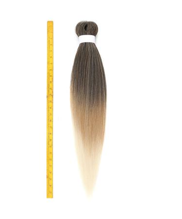 LDMY Pre-Stretched Braiding Hair Extensions - 8PCs 26 Ombre Brown Blonde Synthetic Kanekalon Hair for Braiding - Lightweight 90g/PC - Buy Online on GoSupps.com