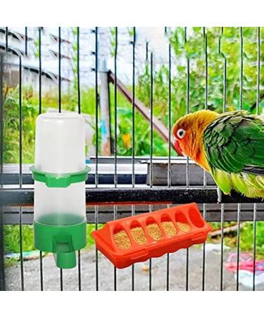 and Water Feeder Set Feed Bucket Duck Feeding Dispenser Bird Watering Bottle Cage Hanging Poultry Waterer for (Medium) - Buy Online on GoSupps.com