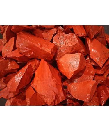 XIANNVXI Red Jasper Crystals 0.45lb - Natural Rough Stones for Reiki Healing and Tumbling - Bulk Gemstones for Cabbing and Fountain Rocks - Buy Online on GoSupps.com
