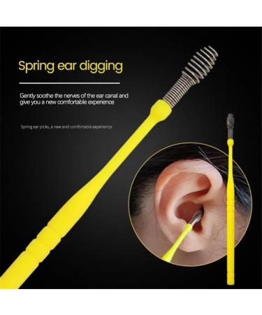 Portable Ear Cleaner Stainless Steel Ear Spoon Set Stainless Steel Ear Wax Remover Reusable Stainless Steel Ear Wax Remover Set Ear Wax Easily Removed Ideal for Personal and Home Use(Yellow) - Buy Online on GoSupps.com