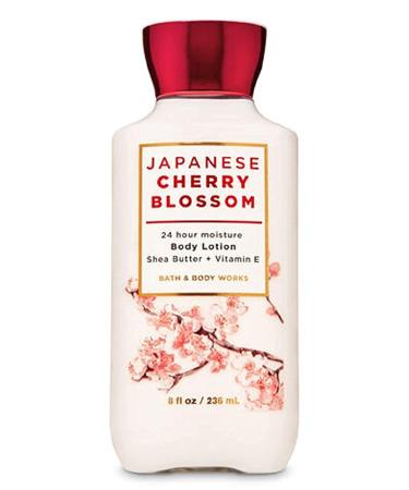 Bath and Body Japanese Cherry Blossom 24 Hour Moisture Super Smooth Body Lotion with Shea Butter  Coconut Oil and Vitamin E 8 fl oz / 236 mL - Buy Online on GoSupps.com