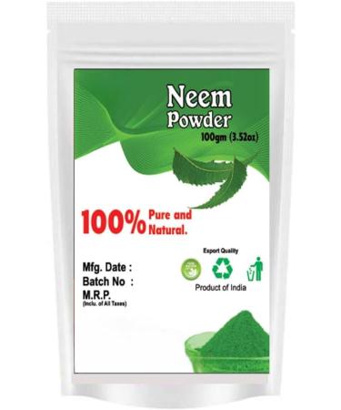 Organic & Natural Neem Powder for Hair & Skin - Pack of 1(100 gm Each) - Buy Online on GoSupps.com