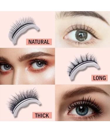 2023 New Reusable Self-adhesive Eyelashes - Natural Look, Waterproof, Easy to Apply, Outwardly Fluffy - 2 Pairs for Women - Buy Online on GoSupps.com