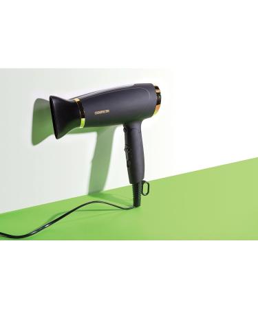 Cosmopolitan Foldable Hair Dryer with Smoothing Concentrator (Black & Gold) - Buy Online on GoSupps.com