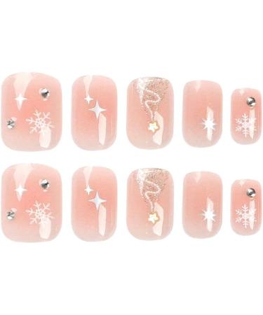 TQUXNGA Christmas Nail Art Press on Easy to Apply Short Nails Festive Designs for Holiday Season - Buy Online on GoSupps.com