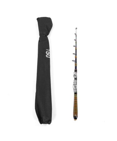 Tiiyee Angelrute telescopic carbon fiber seede portable spinning rod handling accessories for enthusiasts collectors who fishing from the shesers rocks on vacation trips (150cm)