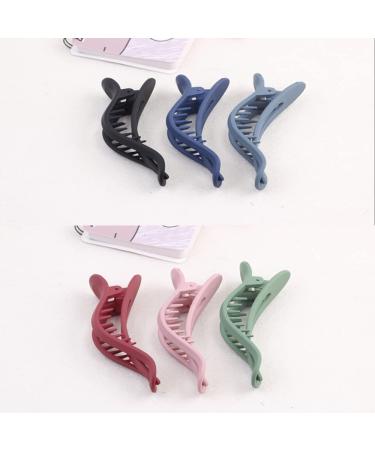 XYJJ 6-Piece Large Hair Clip Set | Strong Classic Barrettes for Thick Hair | Duck Beak Hair Clips for Women & Girls Hair Styling - Buy Online on GoSupps.com