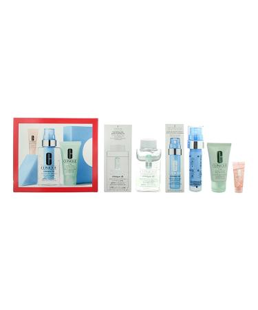 Clinique 4 Piece Gift Set: Dramatically Different Hydrating Jelly 115ml - Cartridge Active Concentrate 10ml - 7 Day Scrub 30ml - Moisture Surge Eye Concentrate 5ml cream