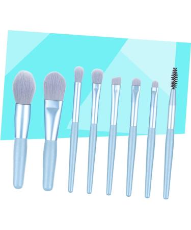 BIUDECO 8pcs Cosmetics Brush Eyeshadow Makeup Facial Kit Makeup Brushes Face Powder Brushes Blue - Buy Online on GoSupps.com