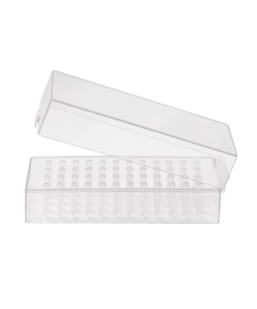 Bo te de rangement professionnelle transparente 30/48 trous pour manucure polissage meulage foret pr sentoir