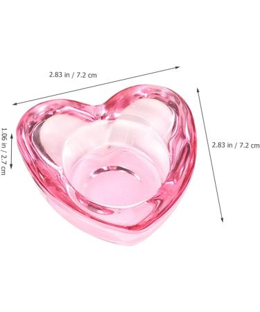 Healeved Nail Cup Glass Nail Art Dish Glass Dish for Acrylic Nails Nail Dappen Dish Nail Art Dish Cup Nail Art Equipment Crystal Nail Art Dappen Bowl High Transparency Crystal Glass Pink - Buy Online on GoSupps.com