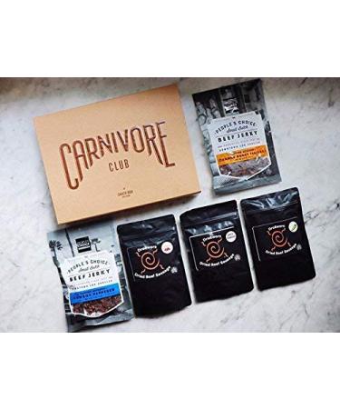 Carnivore Club Beef Jerky Box - Delicious Meat Snack Sampler Gift Basket - Buy Online on GoSupps.com