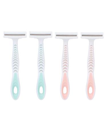Razor 4 Pack Ladies Razors on 3 Levels Portable Lightweight Non-Slip Razor for Women Hair Removal with Comfort