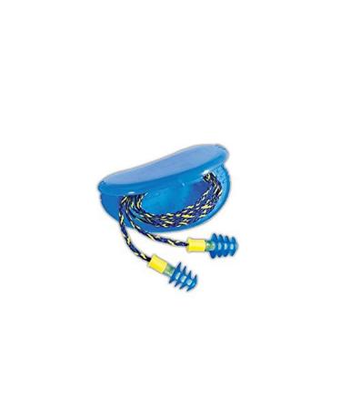 Honeywell FUS30S-HP Howard Leight Fusion Reusable Small Corded Earplugs ins in HearPack Storage Box 100 Pairs Small Blue/Yellow (Pack of 100)
