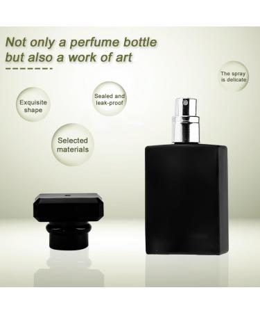Enenes Glass Refillable Perfume Bottle 4 pcs Portable Square Empty Glass Perfume Atomizer Bottle 30ml/1 oz. Spray Glass Bottle Atomizer Container (30ML White+Black) - Buy Online on GoSupps.com