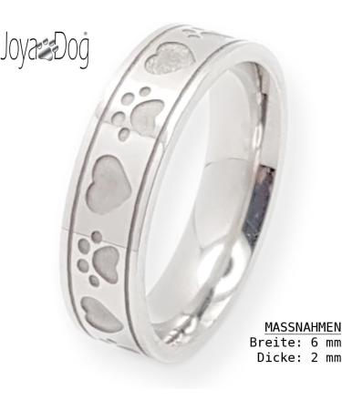 Heart Dog Paw & Cat Paw Ring for Women - 6mm Wide Rounded Inside | International Shipping - Buy Online on GoSupps.com