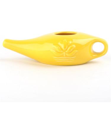 Milageto 250ml Ceramic Pot Nasal Pot for Travel Durable Portable Comfortable Grip Nose Cleaning Pot for Nasal Rinsing Nose Washing Orange - Buy Online on GoSupps.com