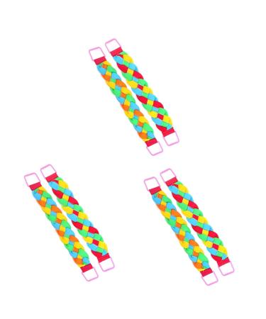 FRCOLOR 6 Pieces Exfoliating Back Washer Towel Bath Towel Body Towel Bath Washer Double Sided Mud Cloth for Rubbing Back Pull Towel Stripes Pull Back Scarf Bath Ball