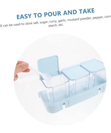 Alipis 1 Set Spice Jar Spices Plastic Containers Jars Seasoning Bottle Square Clamshell Kitchen Utensils BZCFZ216108483B6QV 24.3X9.4X9CM Blue - Buy Online on GoSupps.com