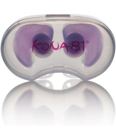 KONA81 Waterproof Ear Plugs with Storage Case - Chlorine-Proof, Soft & Lightweight - Purple - Adults, Men, Women, Children - Buy Online on GoSupps.com