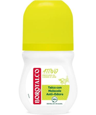  Italian Gourmet E.R. Borotalco Giallo Roll-On Active Deodorant Alcohol Free Talc with Odour Molecules 48 Hours Cedar Lime Scent 50 ml + Italian Polpa Gourmet 400 g (Pack of 12) - Buy Online on GoSupps.com