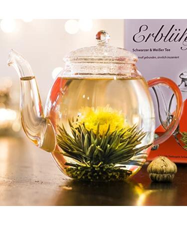Creano Tea Blower Gift Set - 500 ml Glass Jugs 6 Black & White Teas + Tealini Black Tea Bonus | Perfect International Gift! - Buy Online on GoSupps.com