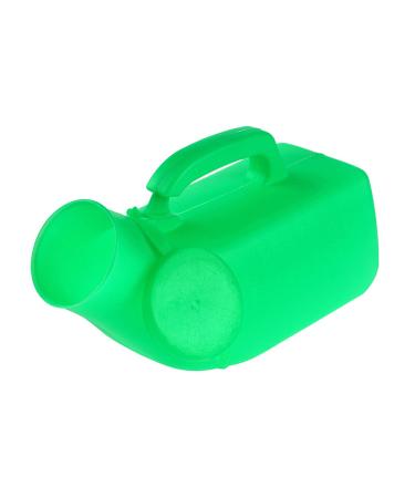Male Portable Urinal Pee Bottles Home Urinal Potty Thick Firm Urine Bottle with Lid for Men 1200ML- Green Happy
