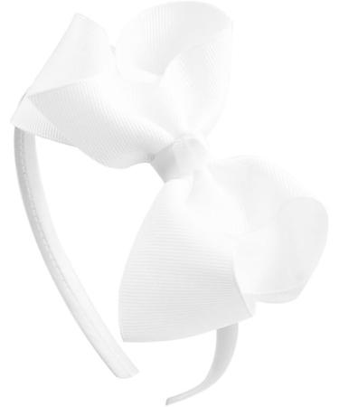 2 Pieces 4 Inch Bow Headband Grosgrain Ribbon Headbands With Bows For Girls (White) - Buy Online on GoSupps.com