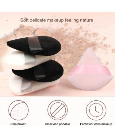 Set of 2 Black Triangle Makeup Powder Puff Face Sponge Powder Puff Washable Reusable Makeup Sponge Wet Dry Makeup Tool for Loose Powder or Foundation Blush Face Makeup - Buy Online on GoSupps.com