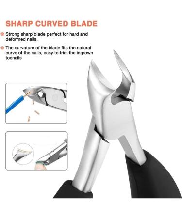 INSGB - Nail Clippers Manicure Set for Thick or Ingrown Toenails Baby Nail Clippers Nail Cutter Toe Nail Clippers for Thick Nails Pedicure Sets for Feet Nail Kit (Half Moon Blades - Buy Online on GoSupps.com