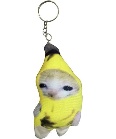 Buy Cute Crying Banana Cat Plush Key Ring - Adorable Banana-Meow Doll for International Shipping - Buy Online on GoSupps.com
